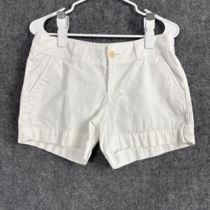 Lilly Pulitzer Shorts Womens Size 6 White Chino Coastal Preppy classic
